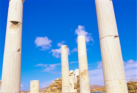 simsearch:841-05847562,k - Columns surrounding ancient statues of Cleopatra and Diocrides, archaeological site of Delos, UNESCO World Heritage Site, Cyclades islands, Greece, Mediterranean, Europe Stock Photo - Rights-Managed, Code: 841-03033521