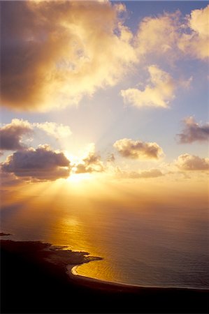 simsearch:841-02825947,k - Coastline under dramatic sky, near El Mirador del Rio, Lanzarote, Canary Islands, Spain, Atlantic, Europe Stock Photo - Rights-Managed, Code: 841-03033647