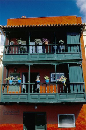 santa cruz de la palma - Casa de los Balcones (typical Canarian house with balcony), Santa Cruz de la Palma, La Palma, Canary Islands, Spain, Atlantic, Europe Stock Photo - Rights-Managed, Code: 841-03033640