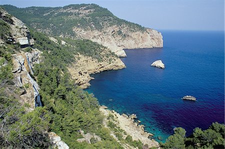 simsearch:841-02923670,k - La côte nord de l'île près de Na Xamena, près de Sant Miguel, Ibiza, îles Baléares, Espagne, Méditerranée, Europe Photographie de stock - Rights-Managed, Code: 841-03033651