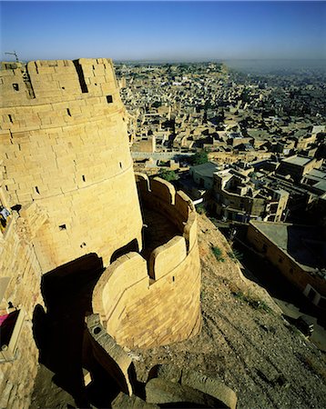 simsearch:841-02826082,k - Vue de Jaisalmer et autour de vieux murs, Rajasthan occidental, Rajasthan État, Inde, Asie Photographie de stock - Rights-Managed, Code: 841-03033705