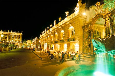 Place Stanislas at night, Nancy, Meurthe-et-Moselle, Lorraine, France, Europe Stock Photo - Rights-Managed, Code: 841-03033908