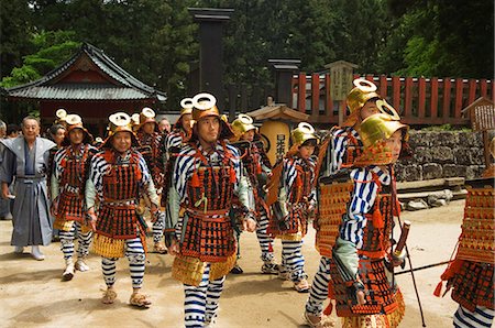 Men in traditional samurai costume, parade of Nikko Spring Festival, Toshogu Shrine, Nikko, Tochigi prefecture, Japan, Asia Foto de stock - Con derechos protegidos, Código: 841-03054806