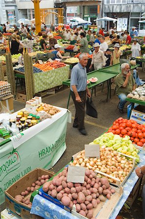 Fruit and vegetable market, Sarajevo, Bosnia, Bosnia-Herzegovina, Europe Stock Photo - Rights-Managed, Code: 841-03054849