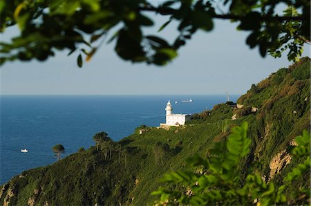 spain san sebastian - Lighthouse on cliff, San Sebastian, Basque Country, Euskadi, Spain, Europe Foto de stock - Con derechos protegidos, Código: 841-03054933