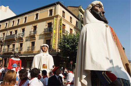 fiesta de san fermin - Géants et grosses têtes Parade au cours de la San Fermin, fonctionnement de la Festival de taureaux, Pampelune, Navarre, pays basque, Espagne Photographie de stock - Rights-Managed, Code: 841-03054946