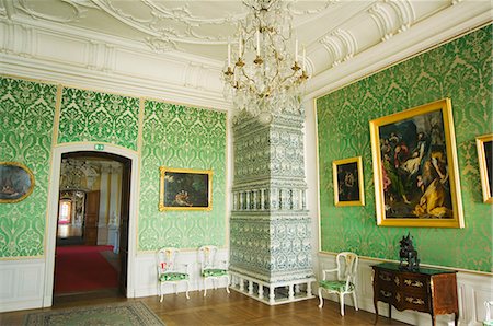 Interior, Baroque style Rundales Palace (Rundales Pils) designed by Bartolomeo Rastrelli, built in 18th century for Ernst Johann von Buhren, Duke of Courland, Zemgale, near Bauska, Latvia, Baltic States, Europe Stock Photo - Rights-Managed, Code: 841-03055025