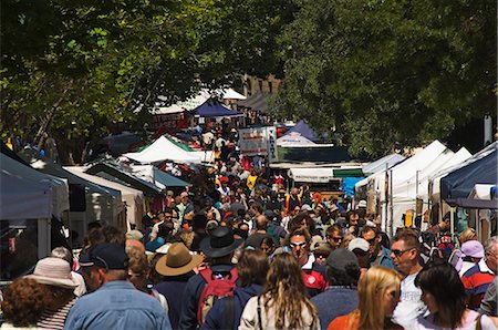 Visiteurs au marché de Salamanca Street, Hobart, Tasmanie, Australie, Pacifique Photographie de stock - Rights-Managed, Code: 841-03055048