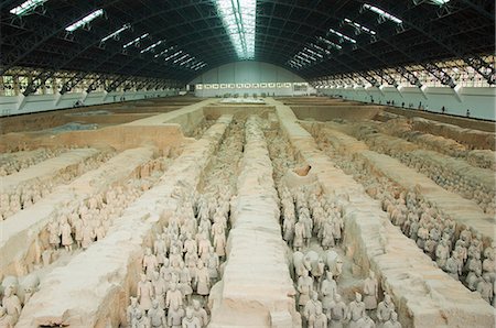 simsearch:841-03055729,k - Fosse 1, mausolée du premier empereur Qin logé dans le Musée des guerriers en terre cuite a ouvert en 1979 près de ville de Xian, Shaanxi Province, Chine, Asie Photographie de stock - Rights-Managed, Code: 841-03055427