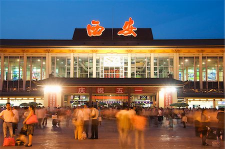 Xi'an train station, Xian City, Shaanxi Province, China, Asia Stock Photo - Rights-Managed, Code: 841-03055438