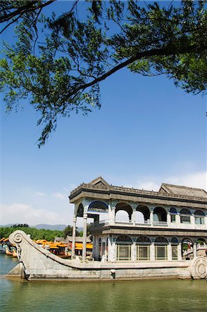 simsearch:841-03055529,k - Le bateau de marbre à Yihe Yuan (le Palais d'été), patrimoine mondial UNESCO, Beijing, Chine, Asie Photographie de stock - Rights-Managed, Code: 841-03055537