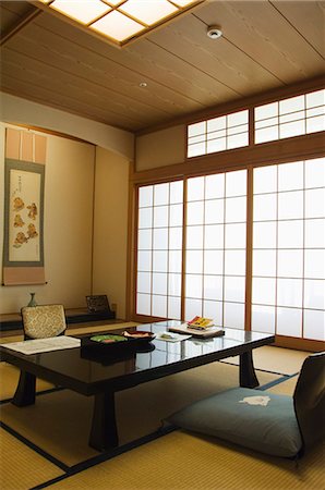 simsearch:841-03520256,k - A traditional Ryokan, tatami mat bedroom, in Matsuyama, Shikoku Island, Japan, Asia Foto de stock - Direito Controlado, Número: 841-03055588