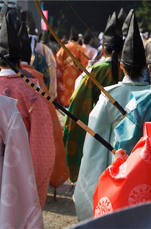 Procession of archers preceding a Horse Back Archery Competition (Yabusame), Harajuku District, Tokyo, Honshu Island, Japan, Asia Stock Photo - Rights-Managed, Code: 841-03055611