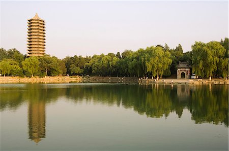 Boya Tower pagoda within the grounds of Beijing University, Haidian district, Beijing, China, Asia Stock Photo - Rights-Managed, Code: 841-03055644