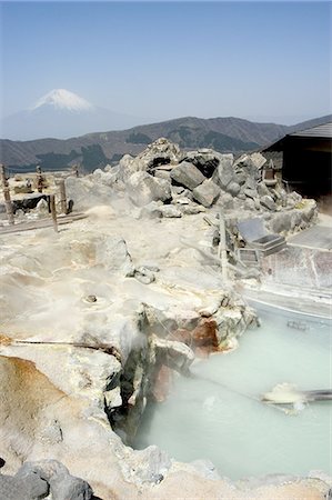 Mount Fuji (3776m), Owakidani geothermal park, Hakone, Honshu Island, Japan, Asia Foto de stock - Con derechos protegidos, Código: 841-03055779