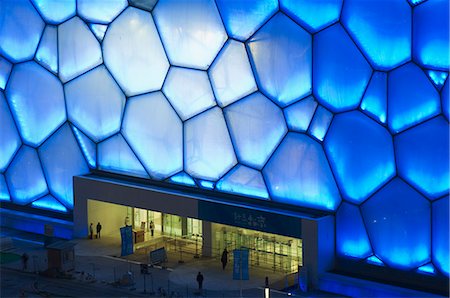 The Water Cube National Aquatics Center swimming arena in the Olympic Park, Beijing, China, Asia Stock Photo - Rights-Managed, Code: 841-03055990