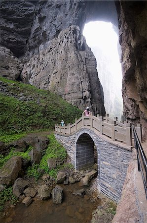 Wulong Natural Rock Bridges, UNESCO World Heritage Site, Chongqing Municipality, China, Asia Stock Photo - Rights-Managed, Code: 841-03056104