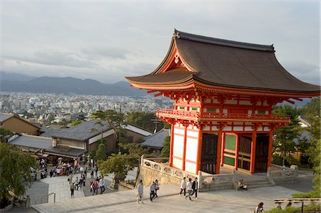 Kiyomizu dera temple, patrimoine mondial UNESCO, Kyoto city, Honshu, Japon, Asie Photographie de stock - Rights-Managed, Code: 841-03056264