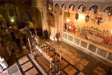 simsearch:841-03056408,k - Wall painting of Jesus Christ's death, Church of the Holy Sepulchre, Old Walled City, Jerusalem, Israel, Middle East Stock Photo - Rights-Managed, Code: 841-03056360