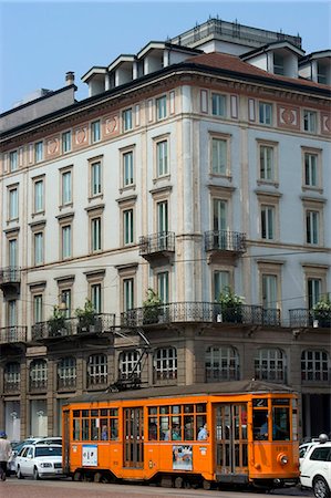 simsearch:841-05846123,k - Rue tramway, Milan, Lombardie, Italie, Europe Photographie de stock - Rights-Managed, Code: 841-03056379