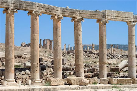 simsearch:841-03063307,k - Cardo Maximus colonnaded street, Roman city, Jerash, Jordan, Middle East Foto de stock - Con derechos protegidos, Código: 841-03056397