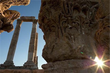 Sunset, Citadel ruins, Jebel al-Qal'ah, Amman, Jordan, Middle East Fotografie stock - Rights-Managed, Codice: 841-03056390