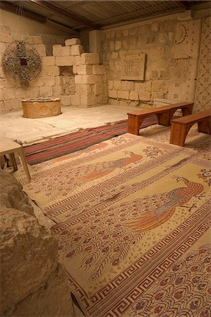 simsearch:841-03056408,k - Floor mosaics, Moses Memorial Church, Mount Nebo, East Bank Plateau, Jordan, Middle East Foto de stock - Con derechos protegidos, Código: 841-03056406