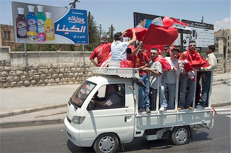 pick up truck and man - Football fans, Aleppo (Haleb), Syria, Middle East Stock Photo - Rights-Managed, Code: 841-03056499