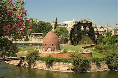Water wheel on the Orontes River, Hama, Syria, Middle East Stock Photo - Rights-Managed, Code: 841-03056588