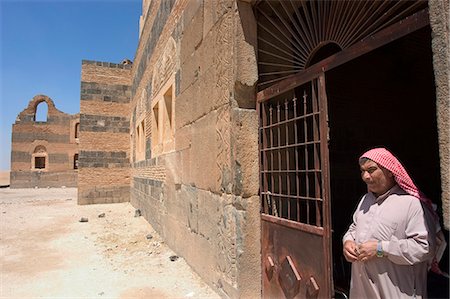 Warden, Ben Wordan castle ruins, near Hama, Syria, Middle East Stock Photo - Rights-Managed, Code: 841-03056608