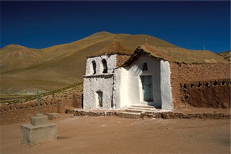 simsearch:841-03056768,k - Extérieur d'une petite église dans un paysage aride près de Al Tatio geysers, désert d'Atacama, au Chili, en Amérique du Sud Photographie de stock - Rights-Managed, Code: 841-03056766