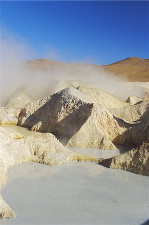 Hot springs and mud pools, Salar de Uyuni, Bolivia, South America Foto de stock - Direito Controlado, Número: 841-03056791