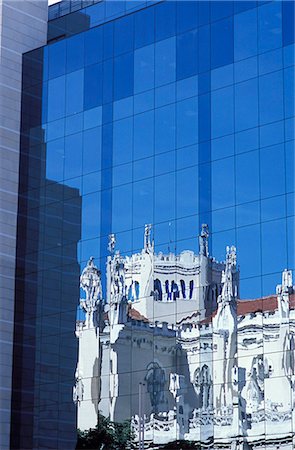 simsearch:841-03033624,k - Reflection of Iglesia Notre Sra de la Concepcion (Church of our Lady of the Conception) in modern building, Calle de Serrano, Salamanca, Madrid, Spain, Europe Stock Photo - Rights-Managed, Code: 841-03056824