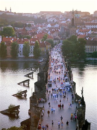 prague bridge - Charles Bridge, Prague, Czech Republic, Europe Stock Photo - Rights-Managed, Code: 841-03057281