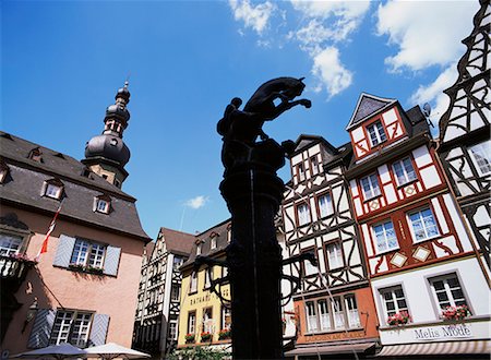 Main square, Cochem, Rhineland Palatinate, Germany, Europe Foto de stock - Con derechos protegidos, Código: 841-03057334