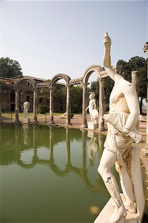 The pool, Canopo, Hadrian's Villa, UNESCO World Heritage Site, Tivoli, near Rome, Lazio, Italy, Europe Stock Photo - Rights-Managed, Code: 841-03057430