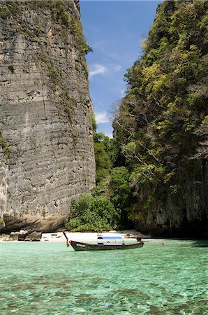 Pileh Bucht, Insel Phi Phi Lay, Thailand, Südostasien, Asien Stockbilder - Lizenzpflichtiges, Bildnummer: 841-03057653