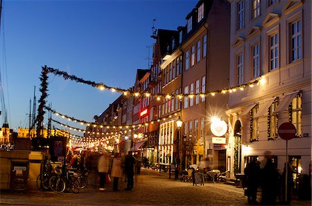 Nyhavn at Christmas, Copenhagen, Denmark, Scandinavia, Europe Fotografie stock - Rights-Managed, Codice: 841-03057674