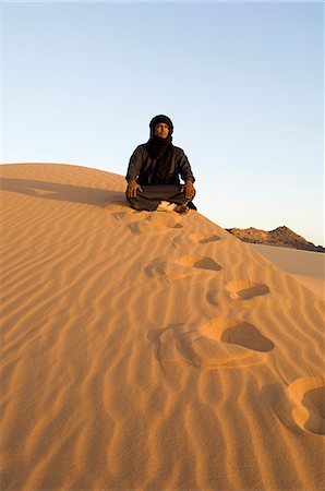 Tuareg, Akakus, Sahara desert, Fezzan, Libya, North Africa, Africa Fotografie stock - Rights-Managed, Codice: 841-03058545