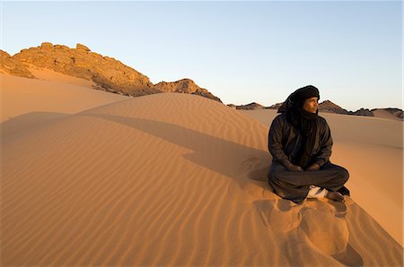 Touareg, Akakus, Sahara desert, Fezzan (Libye), l'Afrique du Nord, Afrique Photographie de stock - Rights-Managed, Code: 841-03058548