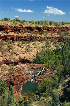 pilbara - Fortescue Falls, Karijini National Park, Pilbara, Western Australia, Australia, Pacific Stock Photo - Rights-Managed, Code: 841-03058663