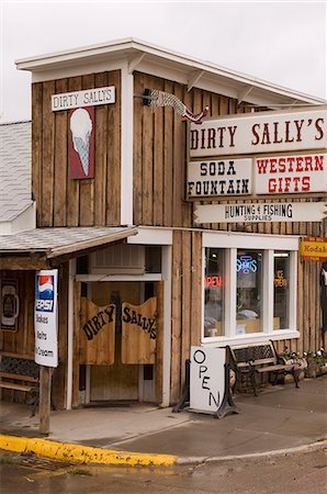 small town stores in america - Ten Sleep, Wyoming, United States of America, North America Stock Photo - Rights-Managed, Code: 841-03058756