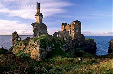 Château de Sinclair près de Wick, Caithness, en Écosse, Royaume-Uni, Europe Photographie de stock - Rights-Managed, Code: 841-03064104