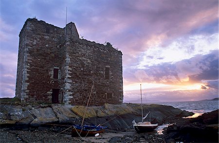 Old castle by the seaside, Portencross, Ayrshire, Scotland, United Kingdom, Europe Stock Photo - Rights-Managed, Code: 841-03064101