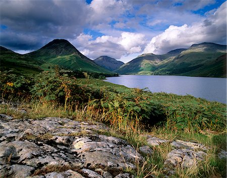 Wast Water and Yewbarrow, 627m, Lake District National Park, Cumbria, England, United Kingdom, Europe Stock Photo - Rights-Managed, Code: 841-03064188