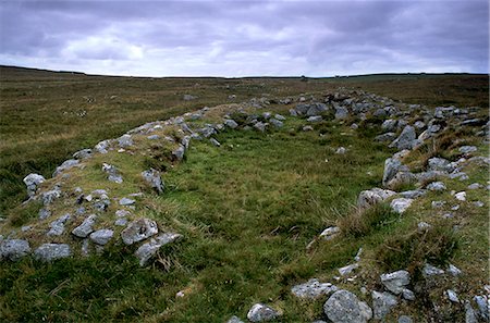 Stanydale Neolithic house site, Stanydale, West Mainland, Shetland Islands, Scotland, United Kingdom, Europe Stock Photo - Rights-Managed, Code: 841-03064221
