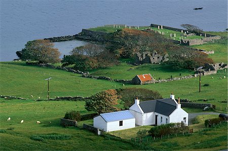 shetland islands - House and graveyard at Sound, Weisdale Voe, Mainland, Shetland Islands, Scotland, United Kingdom, Europe Stock Photo - Rights-Managed, Code: 841-03064263