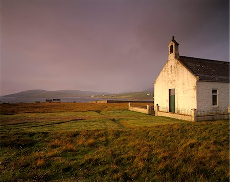 Church at North Roe in morning light, Northmavine, Shetland Islands, Scotland, United Kingdom, Europe Stock Photo - Rights-Managed, Code: 841-03064294