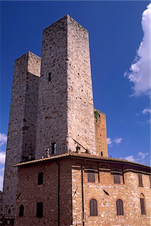 simsearch:841-02709024,k - Twin towers of the Salvucci family, San Gimignano delle belle Torri, a medieval town and UNESCO World Heritage Site, Tuscany, Italy, Europe Foto de stock - Con derechos protegidos, Código: 841-03064422