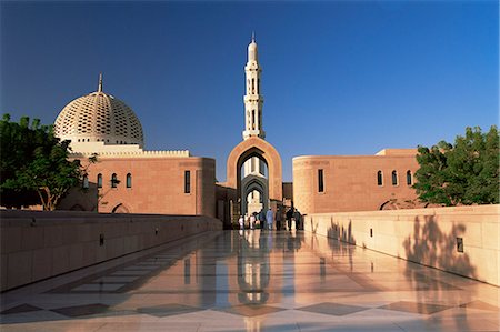 The Grand Mosque Sultan Qaboos, built in 2001, Muscat, Oman, Middle East Stock Photo - Rights-Managed, Code: 841-03064466